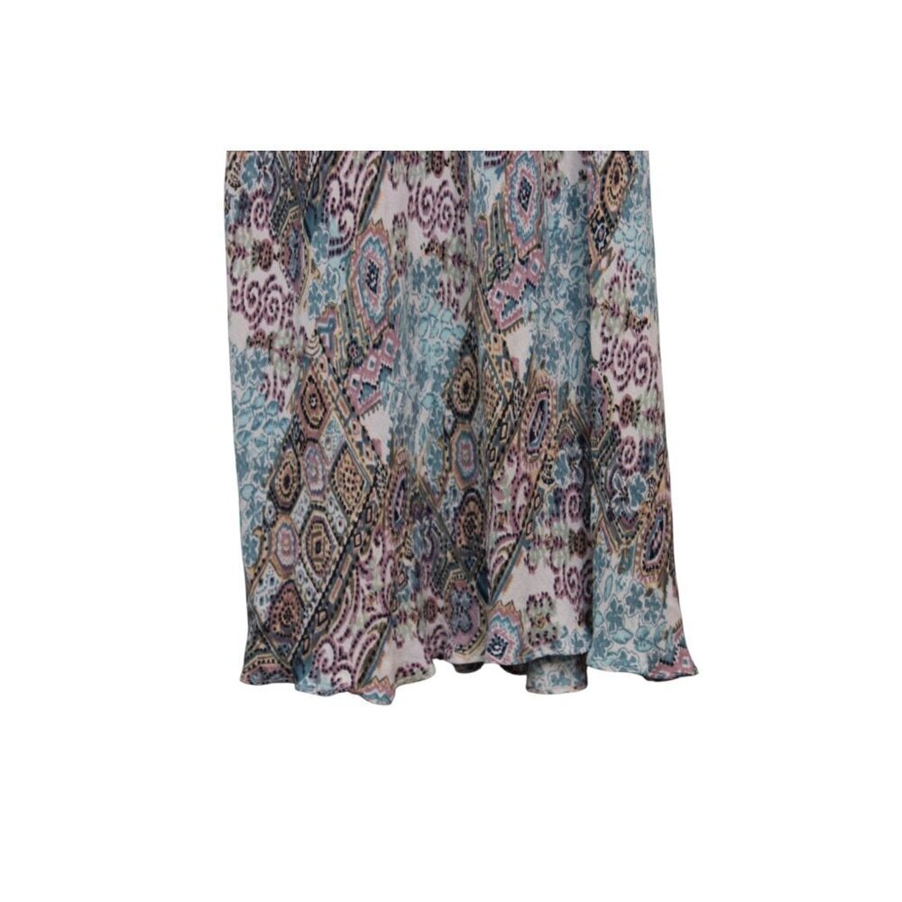 Vintage Y2K 90s Babydoll Dress Medium Multicolor Paisley Grunge Dainty Flowy - Picture 11 of 12